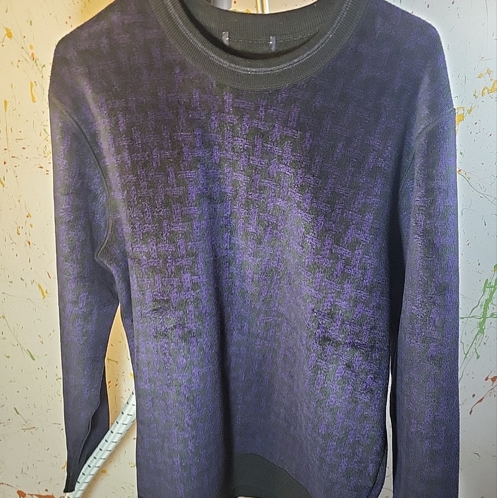 Purple And Black Sweater Woman Size M